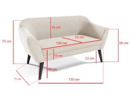 Minkšta sofa SOFIA